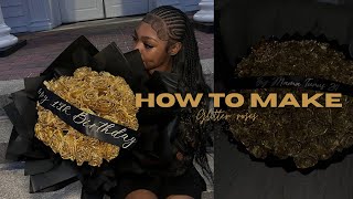 How to make a glitter rose bouquet ✨ How to wrap flower bouquet Profile