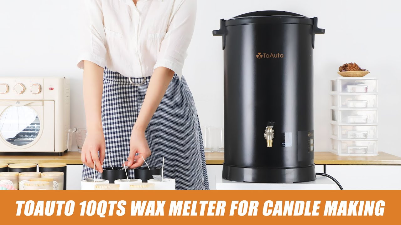 New ToAuto 4Qt Candle Make Wax Melter Review  How to Make Candles Easily  at Home? Square Wax Melter 