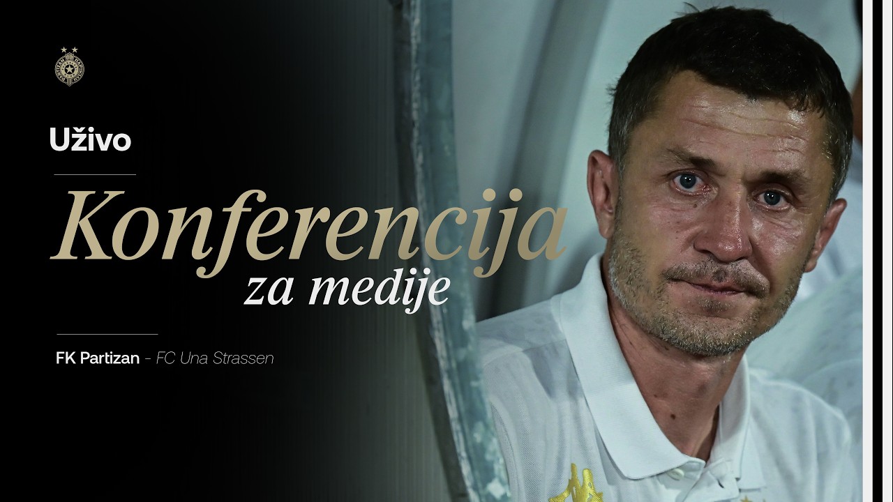 Konferencija za medije nakon meča FK Partizan - FC Una Strassen
