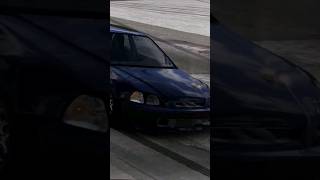 drag Civic Crashes in solo run at #freedomfactory #beamng #beamng #beamngcrashes