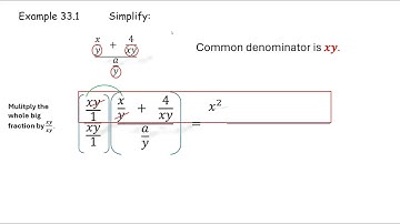 Simplifying complex fractions, option 2
