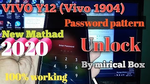 Vivo Y12 (1904)  Password Pattern & FRP  Lock Remove By Miracle Box By MHKS MOBILE ENGINEER   LIVE