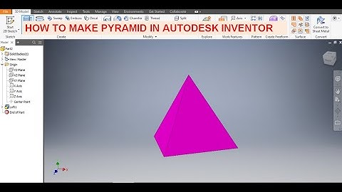 How to make Pyramid in Autodesk Inventor || Autodesk Inventor 3d Modelling || 3d drawing Tutorials