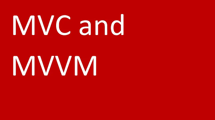 MVC and MVVM