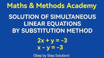 How to Solve Simultaneous Linear Equations By The Substitution Method | Easy Step-by-Step Guide