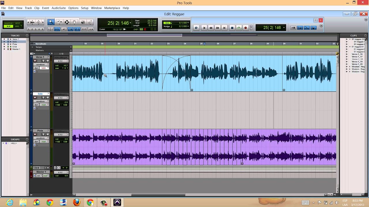 Editing tasks in Pro Tools 10 - YouTube