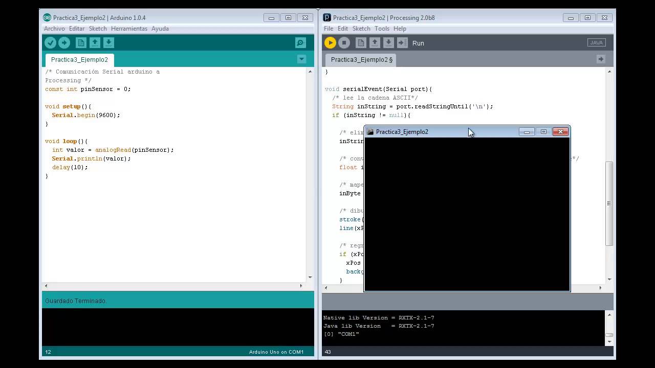 Práctica 3, ejercicio 2 Arduino-Processing - YouTube