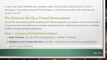 Resolving command not found: uvicorn on macOS