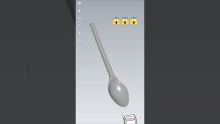 Spoon Cad 🥄😱😱😱#spoon #music #art #nxcad #solidworks #3dprinting #stl #machine #vmc