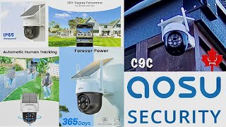 'Solar Powered Security: Watch Over Your Home 24/7 with The AOSU C9C Wireless Security Camera!'