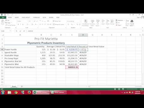 Microsoft Office 2013 Excel Chapter 1 Project B