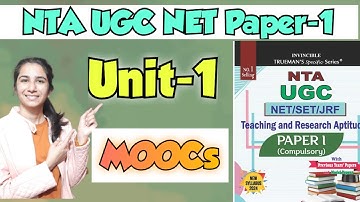 MOOCs/Massive Open Online Courses |UGC NET Paper-1/Trueman