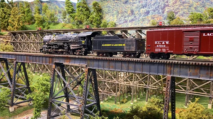 Beautiful Large Private Model Railroad HO Scale Gauge Train Layout