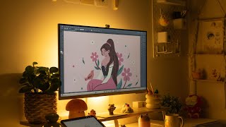 🌙 1HR DRAW WITH ME // no speed up | 🎹 Calm, Relaxing Piano Music Playlist