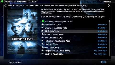 Streama film genom xbmc och navi-x
