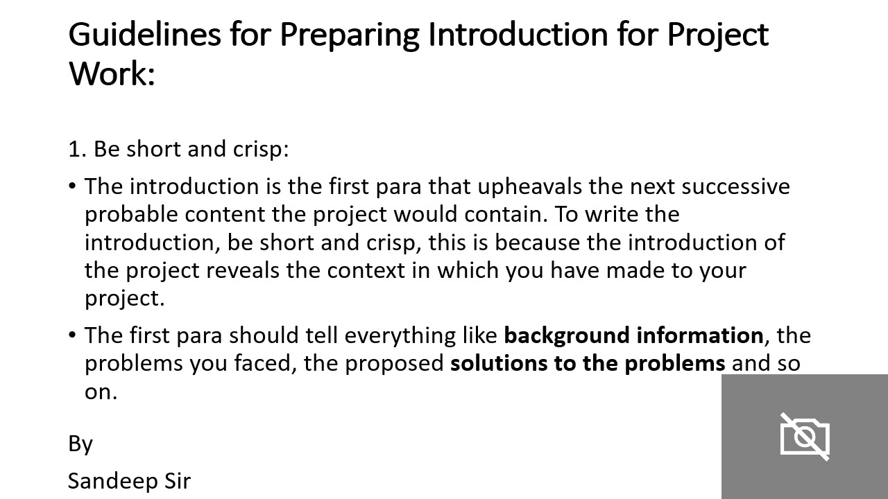 how to write research project introduction