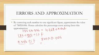 How to Calculate Percentage error involving round off figures.