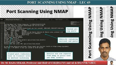 PORT SCANNING USING NMAP – LEC 49
