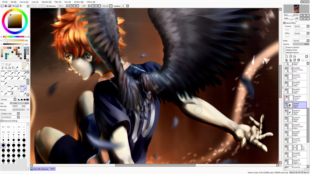 Hinata Shouyou Haikyuu! speedpaint 【Paint Tool SAI】 YouTube