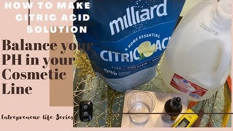 "Mastering pH Balance: Creating Citric Acid Solution for Healthy Skin & Haircare