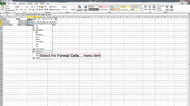 Excel Quick Tip - wrap text