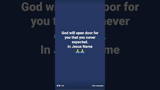 All doors are open in Jesus Name Amen 🙏