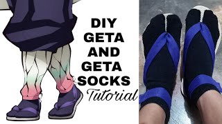 DIY Geta and Geta Socks Tutorial for Cosplay | Kimetsu no Yaiba Cosplay