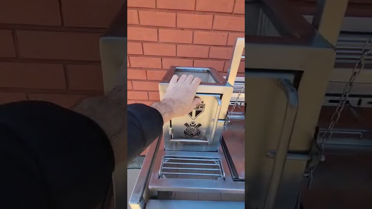 Churrasqueira Parrilla Portátil toda em inox 304 com base e rodízio - ParrillaseCia #parrilla