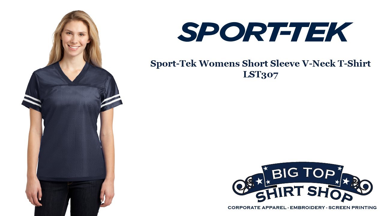 Sport-Tek Womens Short Sleeve V-Neck T-Shirt LST307
