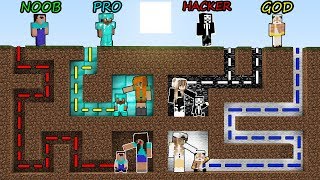 Minecraft Battle: NOOB vs PRO vs HACKER vs GOD - MAZE TO FAMILY Challenge! Minecraft Animation!