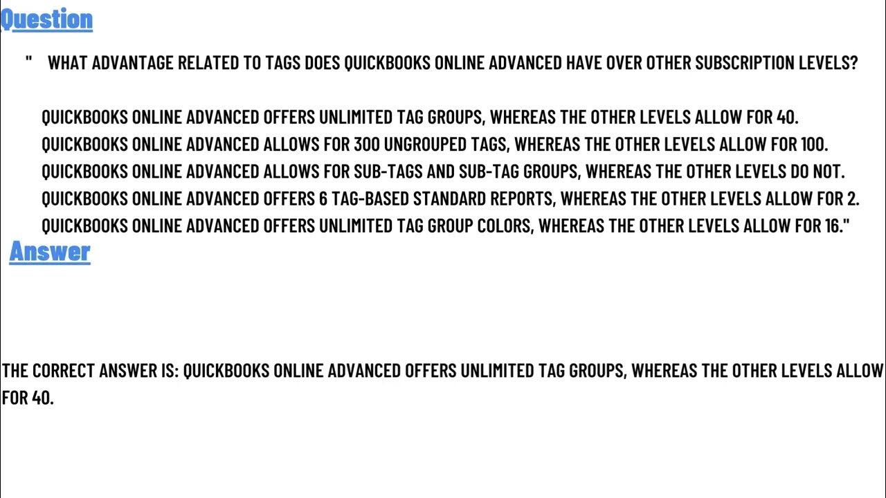 What advantage related to tags does QuickBooks Online Advanced have