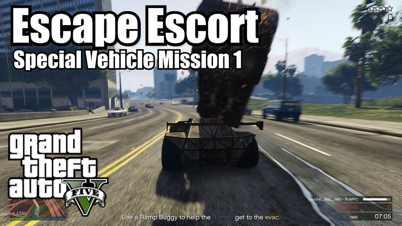 Gta 5 Special Vehicle Mission Vehicle Escort Ep 1 Youtube