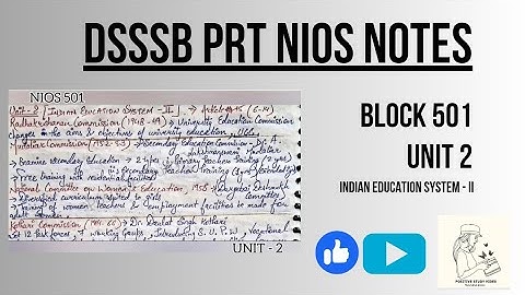 Best Nios Dsssb Tricks For 2023 || Handwritten Notes with explanation || Block 501 Unit - 2 ||