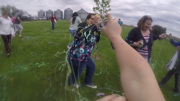 Family Silly string fight