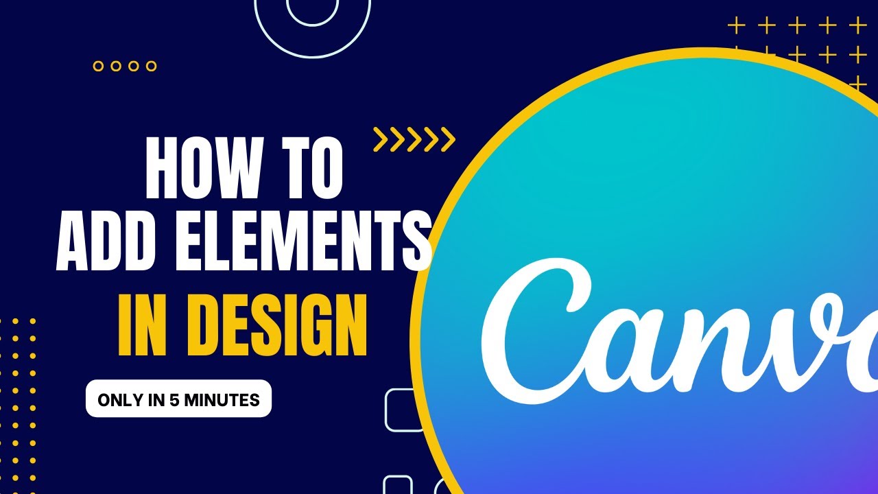 How to add Elements in a desing on Canva | Easy tutorial for Begineers ...