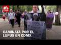 Realizan caminata para crear conciencia sobre el lupus en Paseo de la Reforma, CDMX