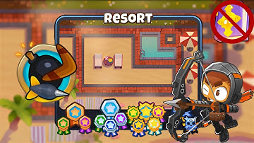 Resort [Primary Monkeys Only] Guide | No Monkey Knowledge | BTD 6 (2023 Updated) 4K