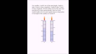 A Middle School Problem (Candle Problem)
