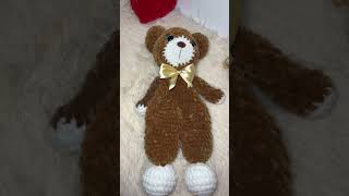 Crochet teddy bear snuggler🧸🩵🩷 #crochet #amigurumi #handmade #teddybear #snuggler #iloveit #cute