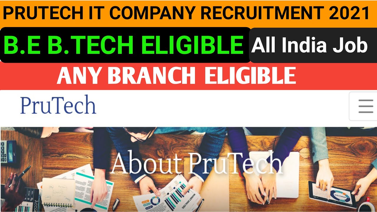 Prutech Soluation Ltd Recruitment 2021 | IT Company Jobs | B.E B.Tech Eligible | TASK Job Update