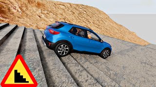 Cars Vs Stairs [25] ▶️ BeamNG DRIVE Realistic Car Crash Gameplay