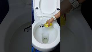 pouring oil directly into the toilet. Do it.If you like having a clean bathroom #shorts #lifehacks