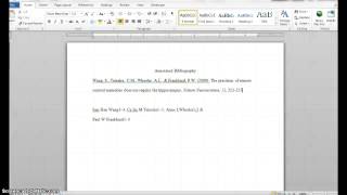 How to write up bibliography