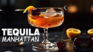 How to Make The Best Manhattan Tequila Cocktail. Drink Ingredients and Recipe.