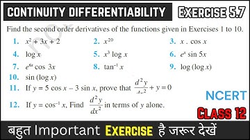 continuity and differentiability | continuity and differentiability ex 5.7 | class 12 maths ex 5.7