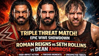 Roman Reigns vs Seth Rollins vs Dean Ambrose Triple Threat Match 🔥 | Epic WWE Showdown