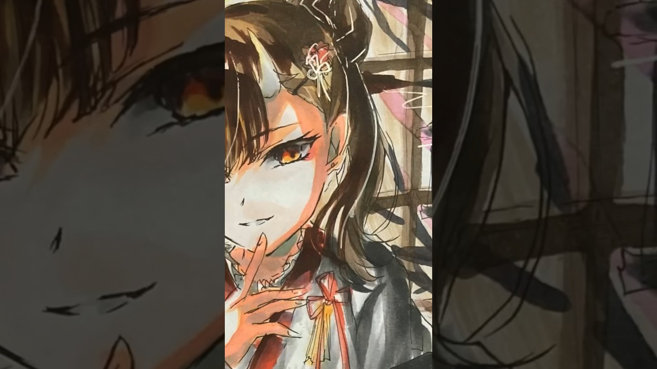 中1が描く】からぴち🍑【えとさん】鬼の宴👹 - YouTube