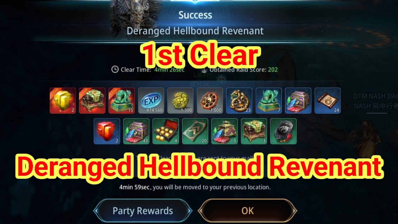 Deranged Hellbound Revenant | 1st Clear | MIR4