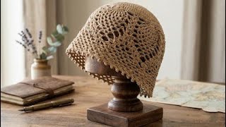 Left Hand/How To Crochet Mesh  Hat Crochet EASY & SIMPL *mesh hat step by step