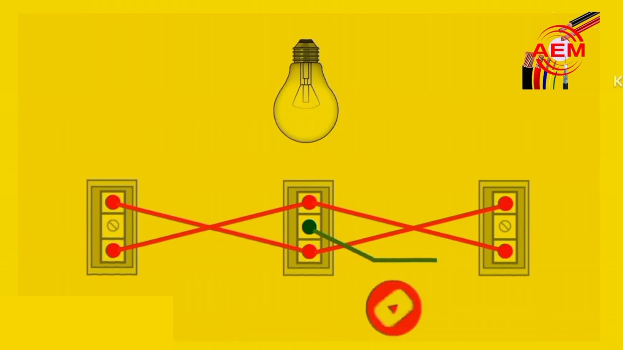 1 bulb 3 switches wiring connection diagram 